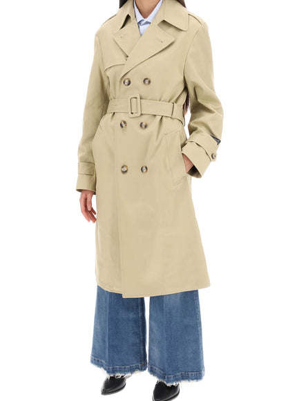 Homme Girls cotton double-breasted trench coat