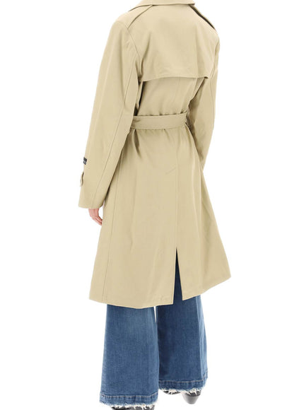 Homme Girls cotton double-breasted trench coat