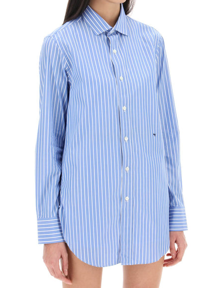 Homme Girls striped poplin shirt