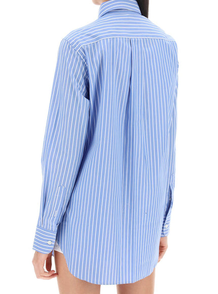 Homme Girls striped poplin shirt