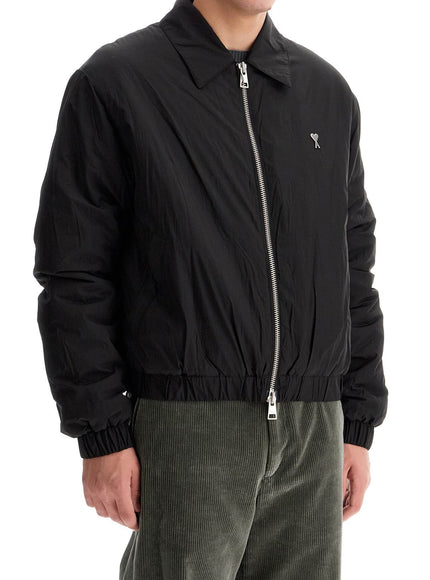 Ami Alexandre Matiussi crumpled canvas bomber jacket