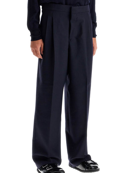 Ami Alexandre Matiussi large fit wool gabardine trousers