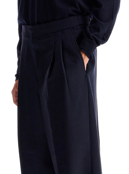 Ami Alexandre Matiussi large fit wool gabardine trousers