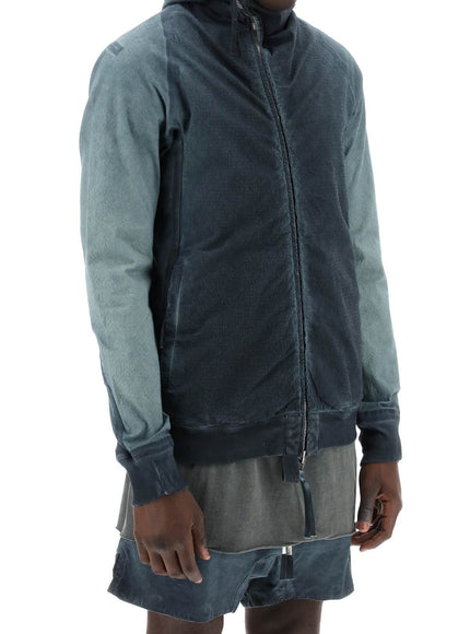 Boris Bidjan Saberi hybrid sweatshirt with zip and hood