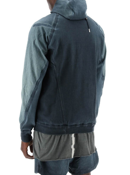 Boris Bidjan Saberi hybrid sweatshirt with zip and hood