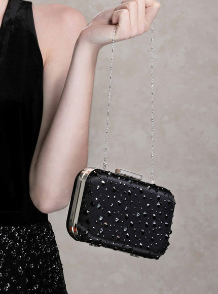 Hadley Crystal Polka Dot Clutch