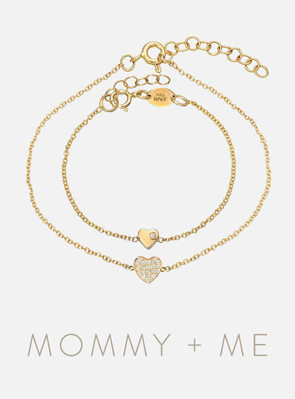 Zoe Lev Heart Bracelets Mommy + Me
