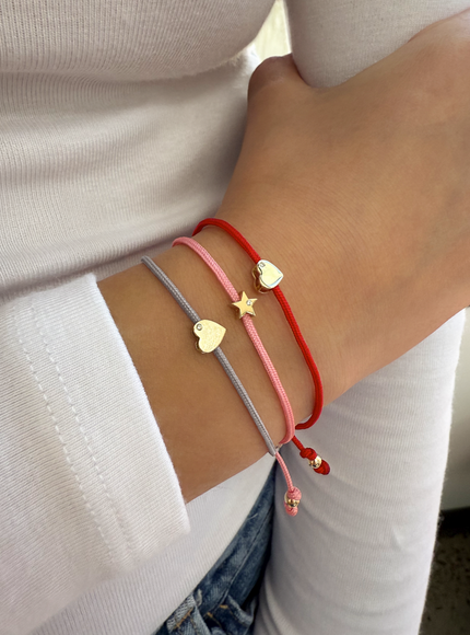 Zoe Lev Heart with Diamond Fortune Bracelets Mommy + Me