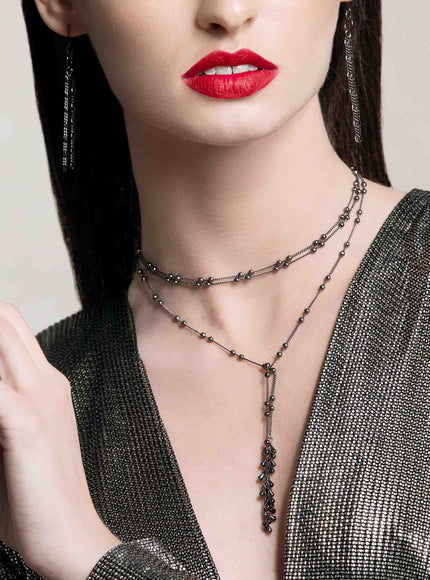 Hunter Fringe Lariat Necklace