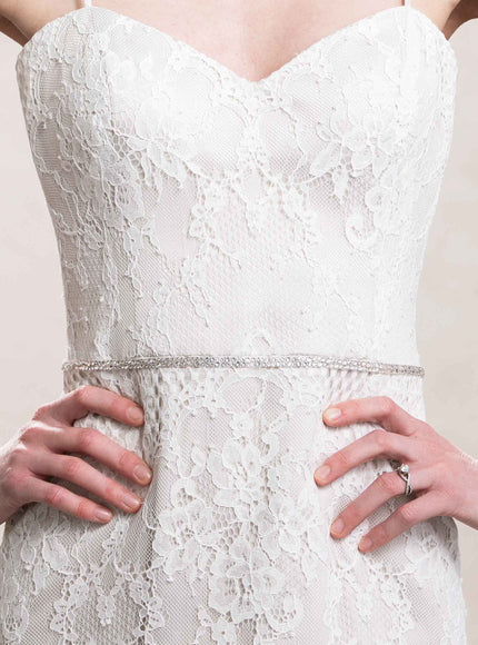 Heidi Narrow Encrusted Crystal Belt