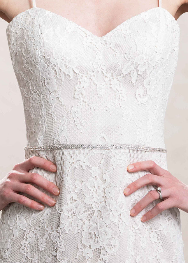 Heidi Narrow Encrusted Crystal Belt