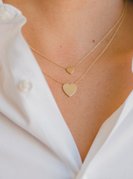 Zoe Lev 14K Gold Heart Necklaces Mommy + Me