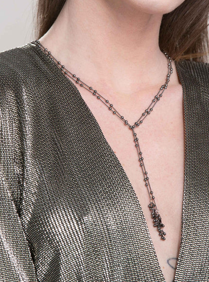 Hunter Fringe Lariat Necklace