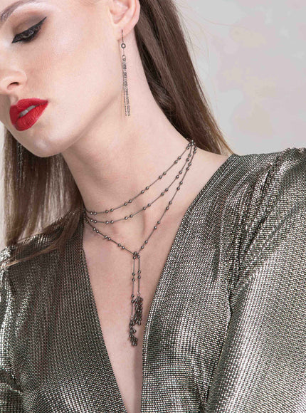 Hunter Fringe Lariat Necklace