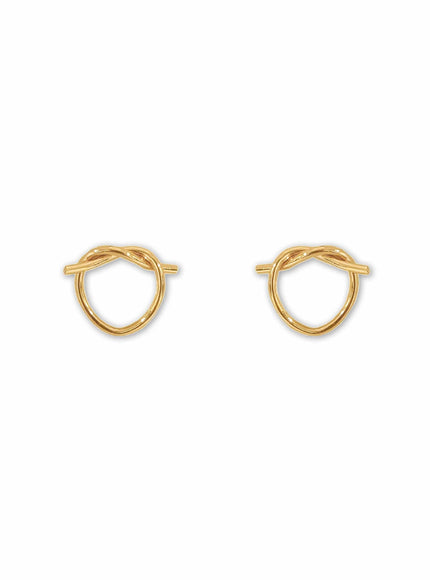 I Tied The Knot Heart Stud Earrings