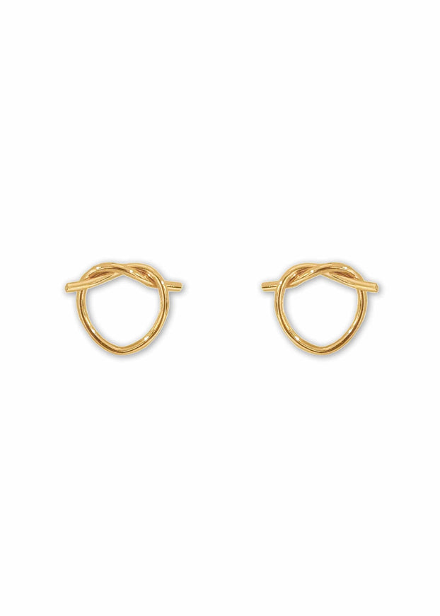 I Tied The Knot Heart Stud Earrings
