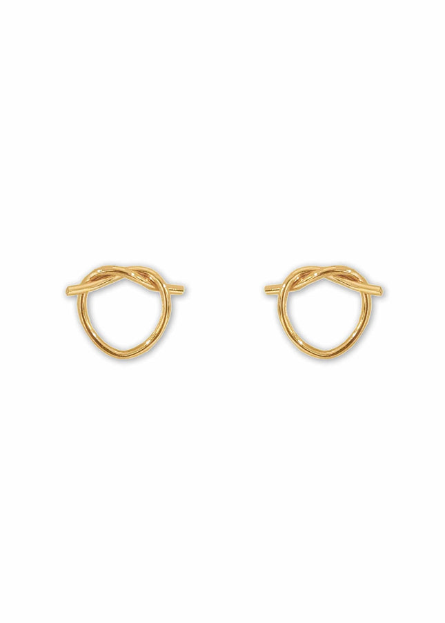 I Tied The Knot Heart Stud Earrings