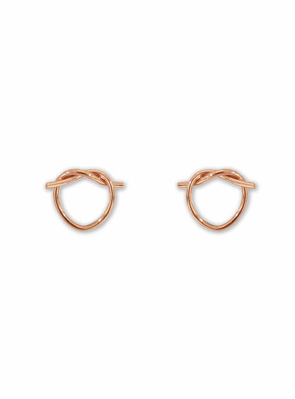 I Tied The Knot Heart Stud Earrings