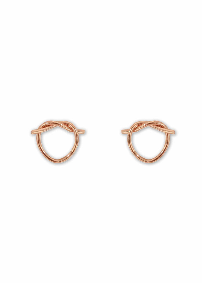 I Tied The Knot Heart Stud Earrings