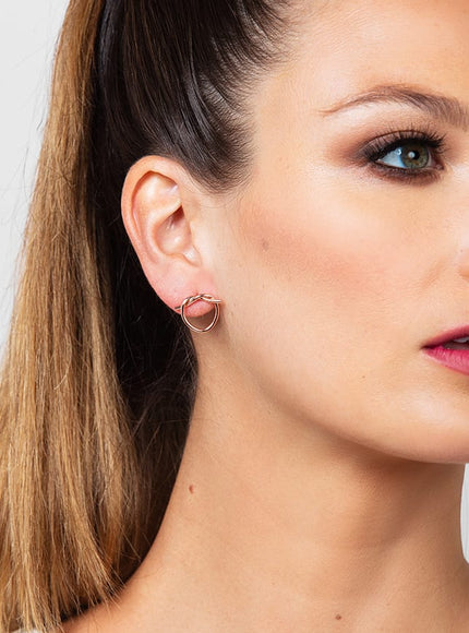 I Tied The Knot Heart Stud Earrings