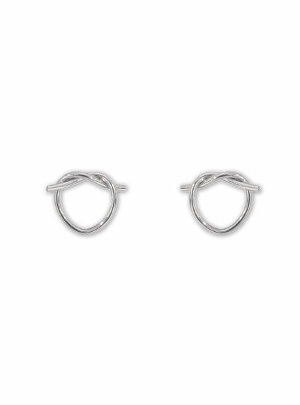 I Tied The Knot Heart Stud Earrings