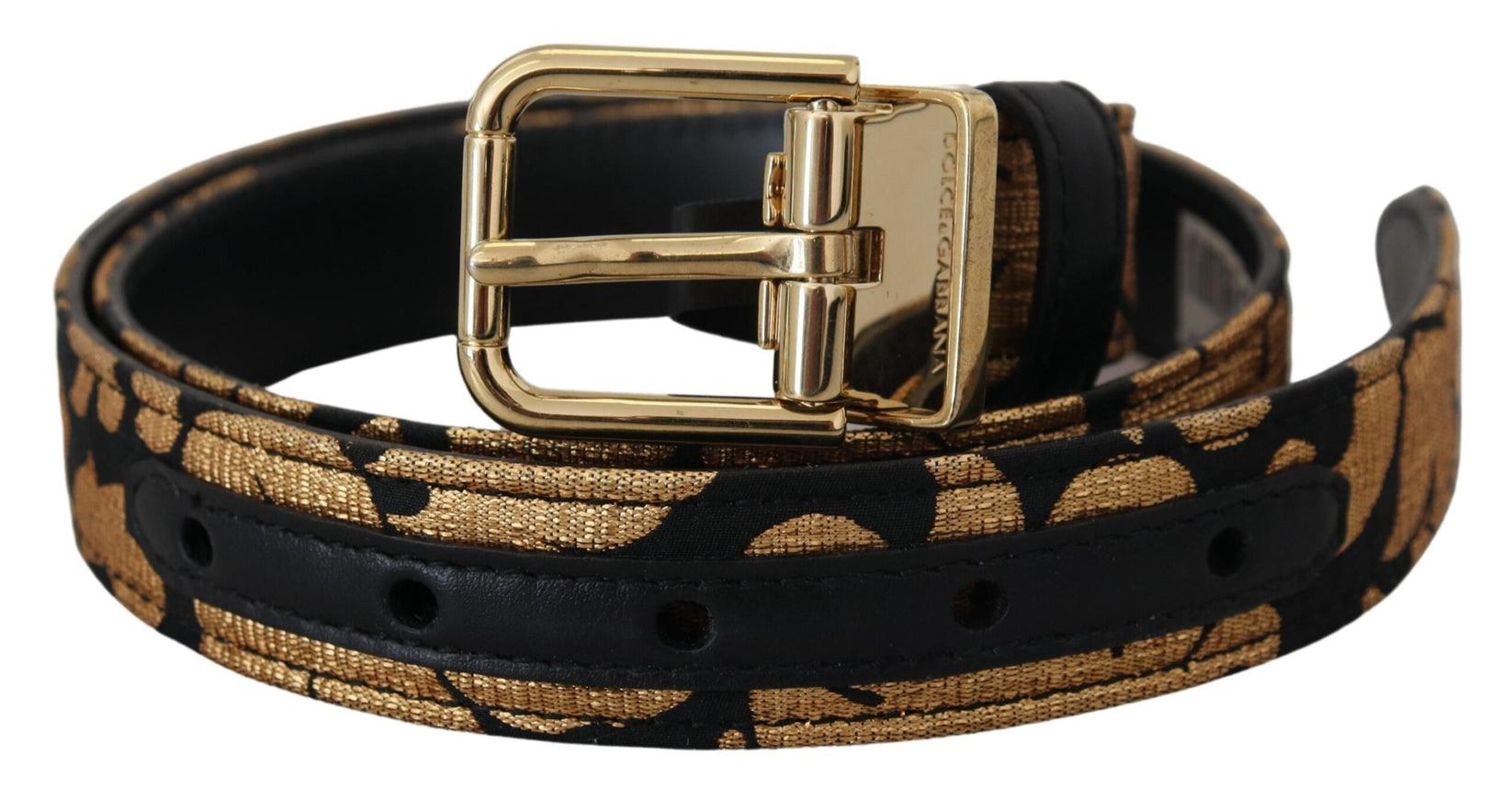 a belt with a gold buckle on it