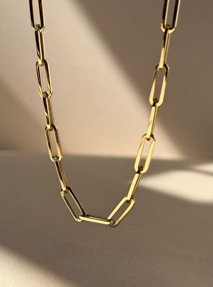 Zoe Lev 14K Gold Large Paper Clip Chain Necklace
