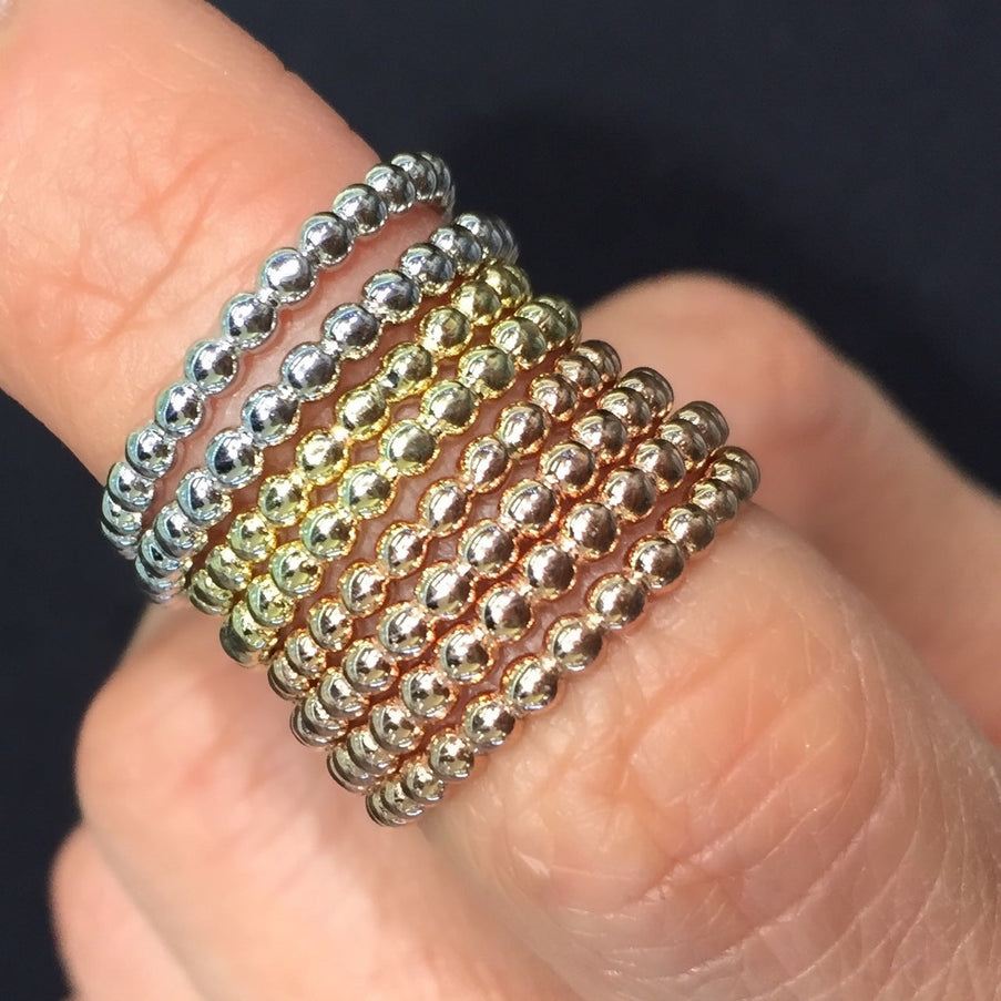 Zoe Lev 14K Gold Bead Band