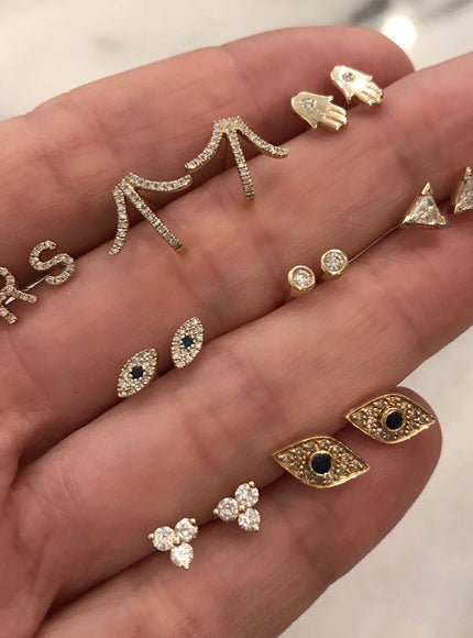 Zoe Lev Bezel Diamond Stud Earrings