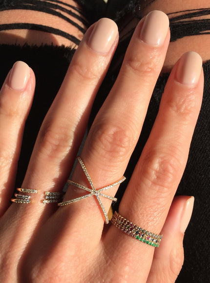 Zoe Lev Eternity Split Birthstones Band