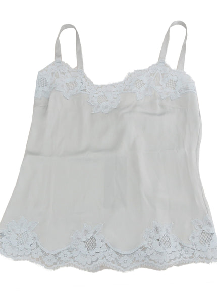 a white top with white lace on it