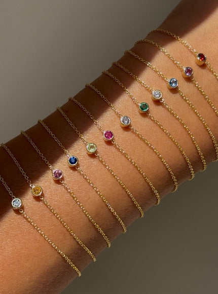 Zoe Lev Birthstone Bezel Bracelet