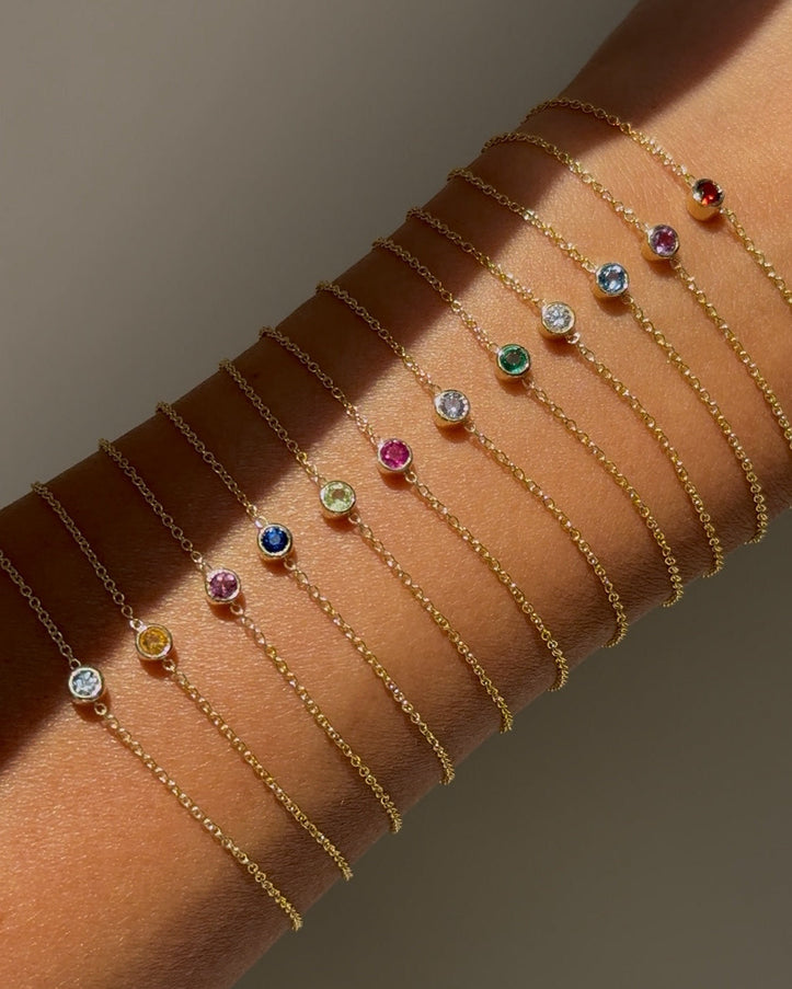 Zoe Lev Birthstone Bezel Bracelet