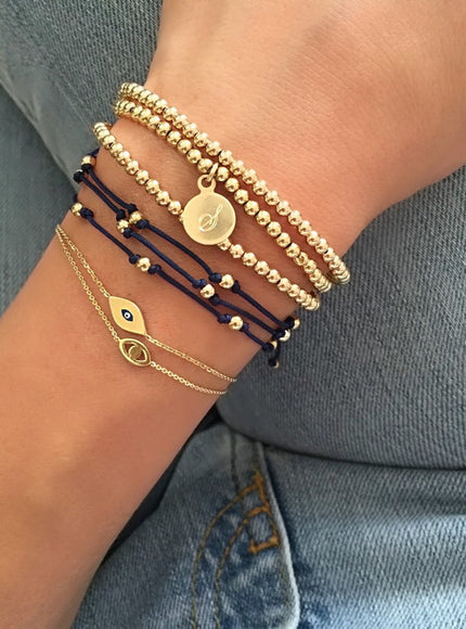 Zoe Lev 14K Gold Mini Evil Eye Bracelet