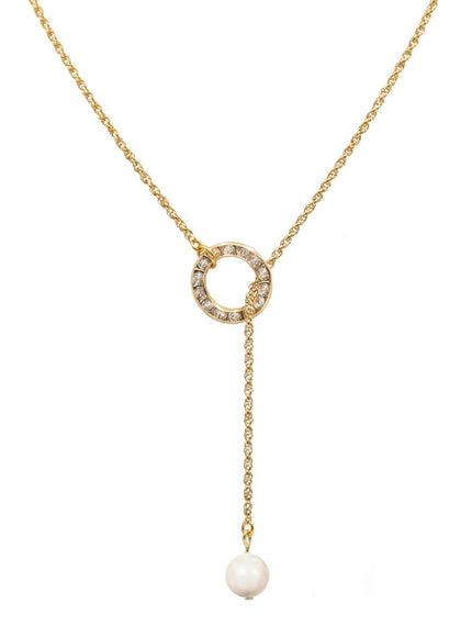 Izzy Pearl Lariat Necklace