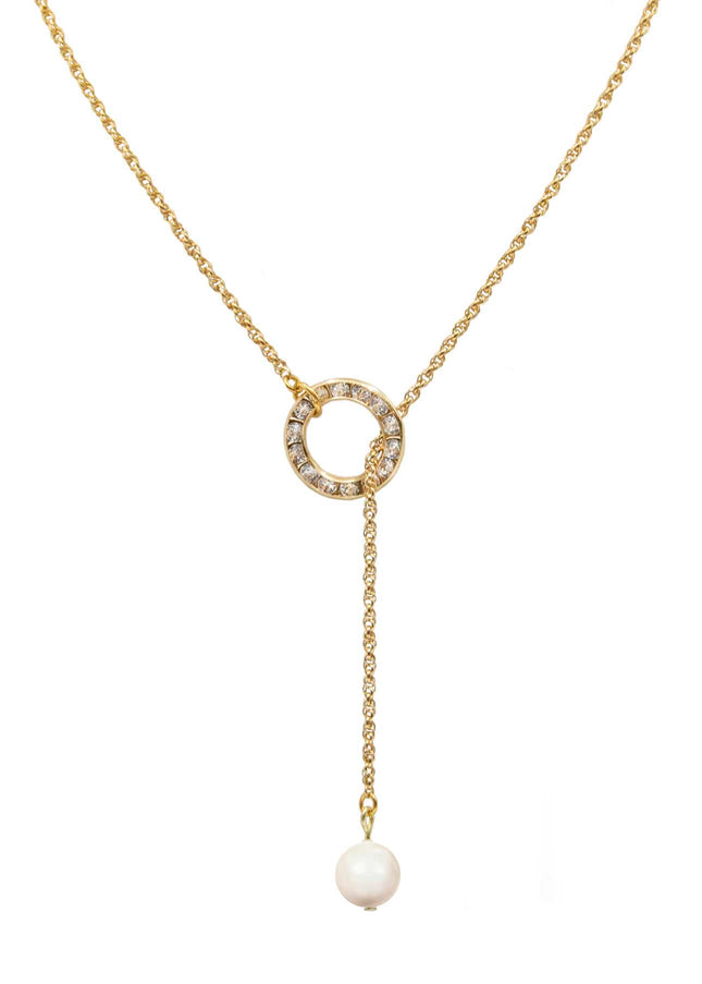 Izzy Pearl Lariat Necklace
