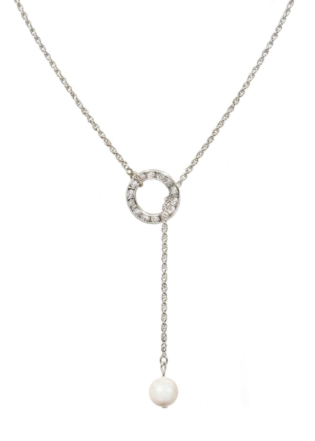 Izzy Pearl Lariat Necklace