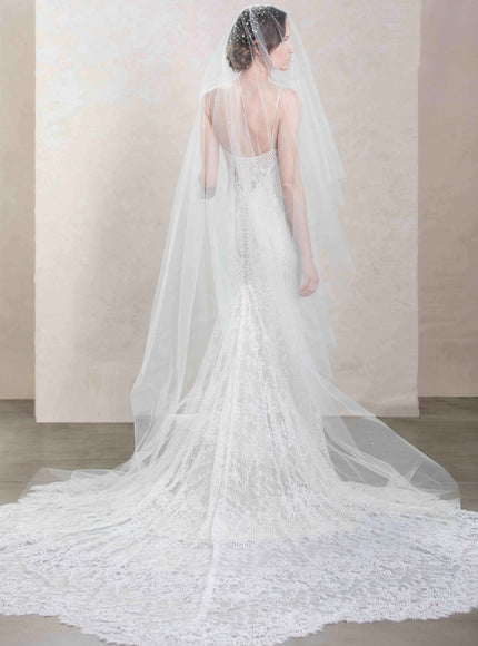 Illustria Pearl and Crystal Cathedral Veil