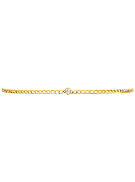 Zoe Lev Cuban Link Pear Diamond Choker