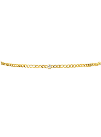 Zoe Lev Cuban Link Bezel Diamond Choker