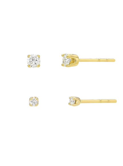 Zoe Lev 4 Prong Diamond Stud Earrings