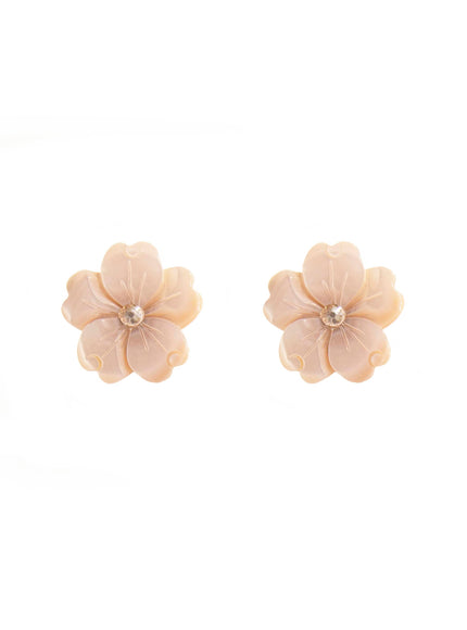 Ina Mother of Pearl Floral Stud Earrings