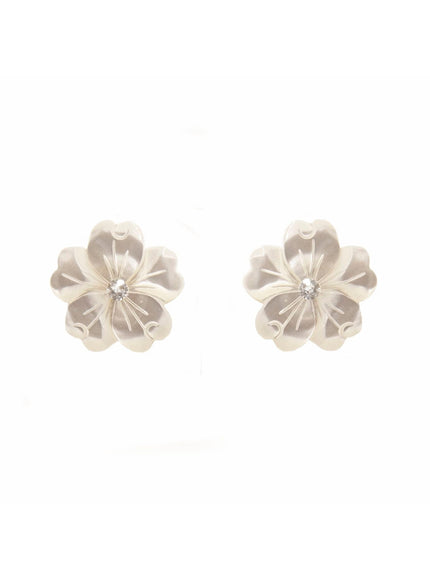 Ina Mother of Pearl Floral Stud Earrings