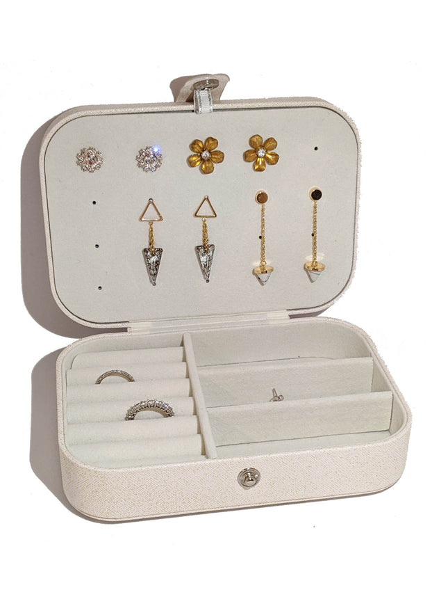 Crystal Monogram Travel Jewelry Box
