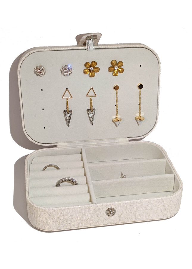 Crystal Monogram Travel Jewelry Box