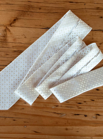 Elizabetta Barbera Silk Jacquard Tie - Champagne