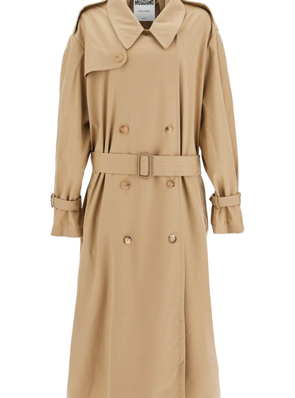 Moschino double-breasted trench coat with