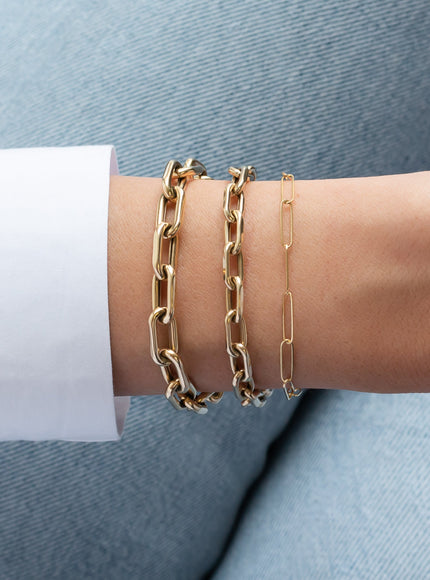 Zoe Lev 14K Gold Large Open Link Chain Bracelet