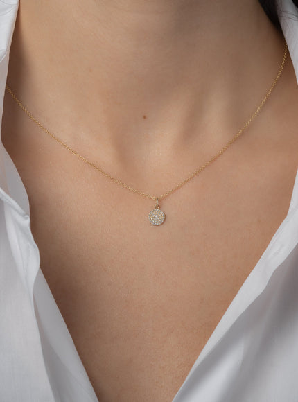Zoe Lev Diamond Small Disc Pendant