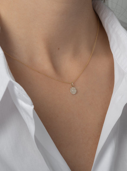 Zoe Lev Diamond Small Disc Pendant